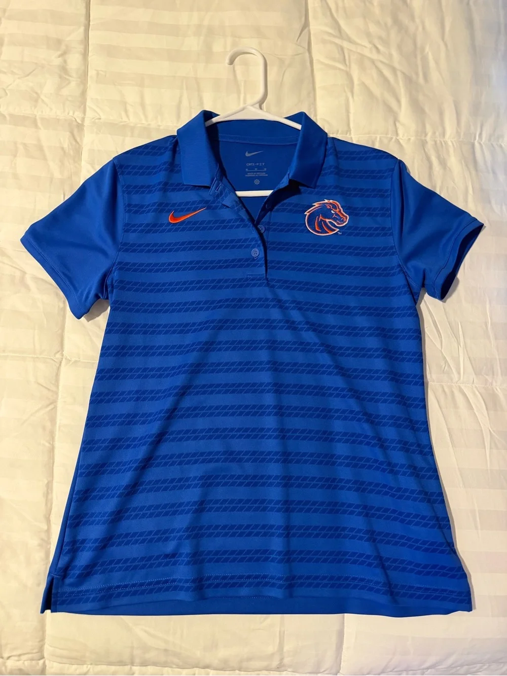 Nike Women’s Royal Blue Boise State Polo with Orange Accents